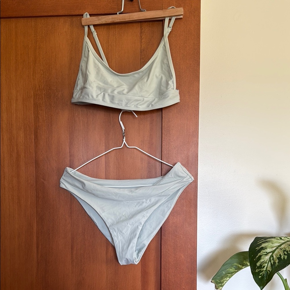 Sporty Sage Green Bikini Set